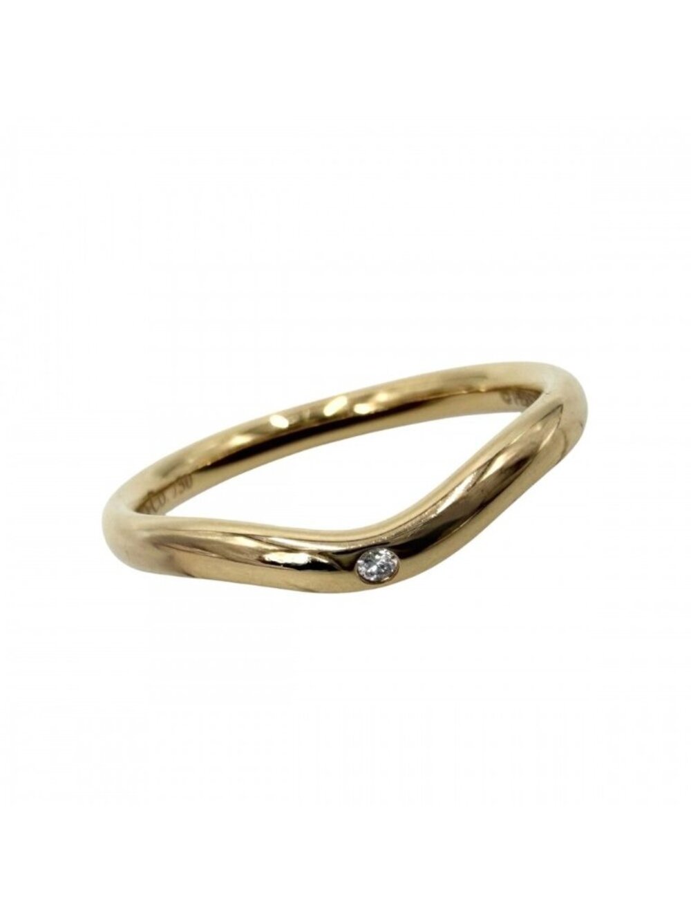 Tiffany & Co Ring Elsa Peretti Band 18k PG Gold Diamond